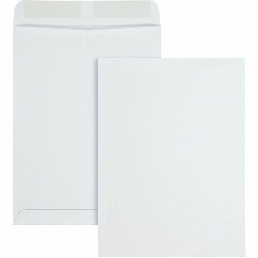 Quality Park 9 x 12 Catalog Envelopes with Gummed Flap - Catalog - #10 1/2 - 9" Width x 12" Length - 24 lb - Gummed - Wove - 250 / Box - White. Picture 6
