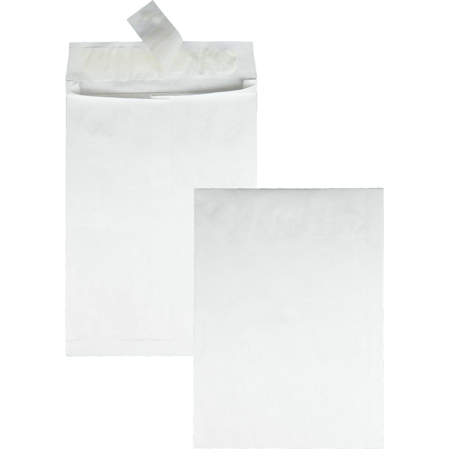 Survivor&reg; 12 x 16 x 2 DuPont Tyvek Expansion Mailers with Self-Seal Closure - Expansion - 12" Width x 16" Length - 2" Gusset - 14 lb - Peel & Seal - Tyvek - 25 / Box - White. Picture 8