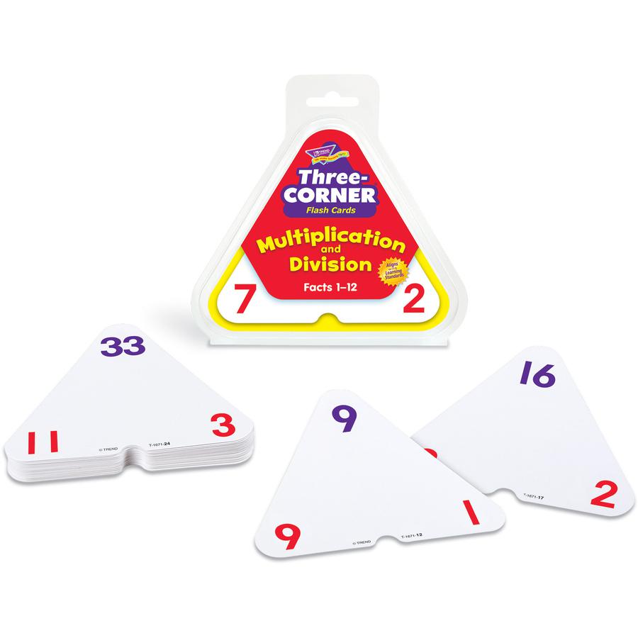 Trend Multiplication/Division Three-Corner Flash Card Set - Educational - 1 / Set. Picture 5
