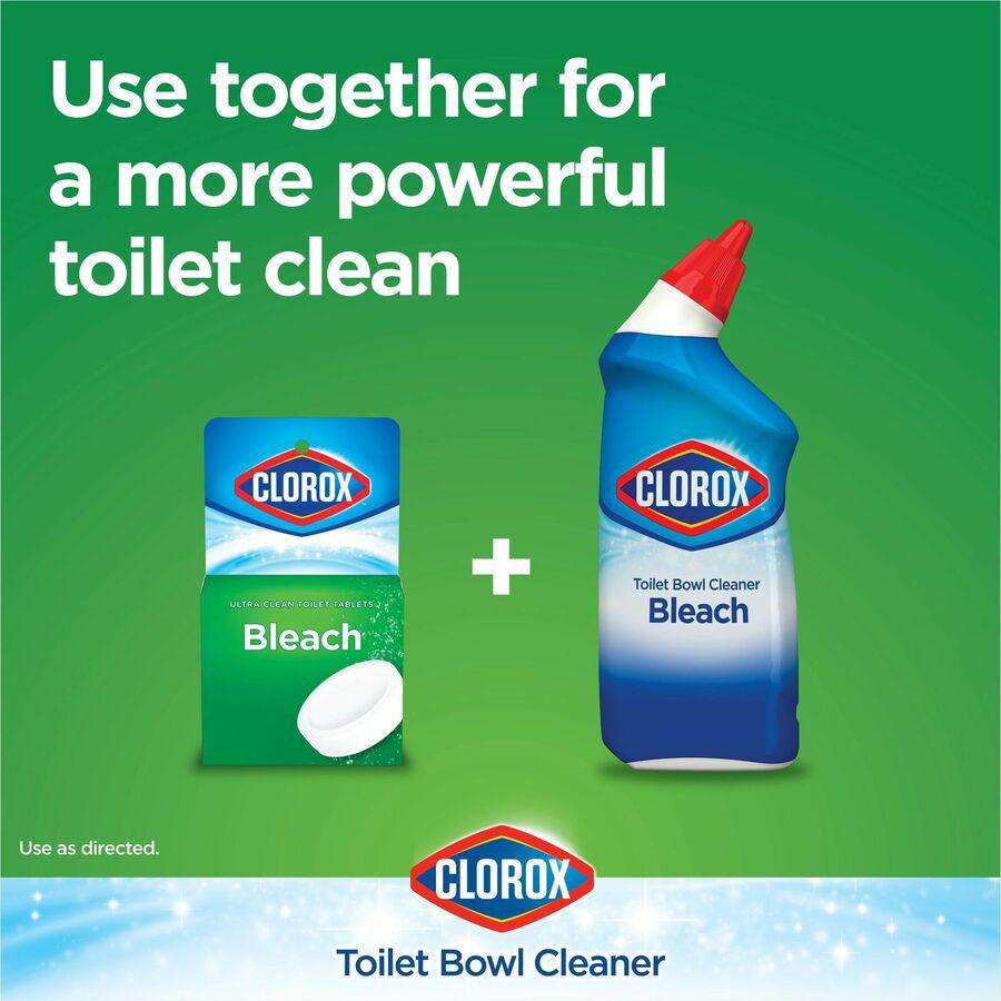 Clorox Ultra Clean Toilet Tablets Bleach - For Toilet Bowl - 3.50 oz (0.22 lb) - 2 / Pack - 1 Each - Deodorize - White. Picture 15
