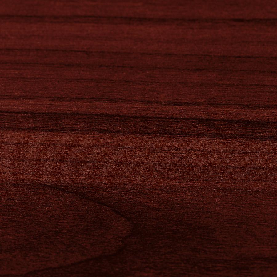Lorell Essentials Series Mahogany Reception Desk - 1" Top, 72" x 36" x 42.5"Desk - Material: Wood - Finish: Mahogany Laminate. Picture 3