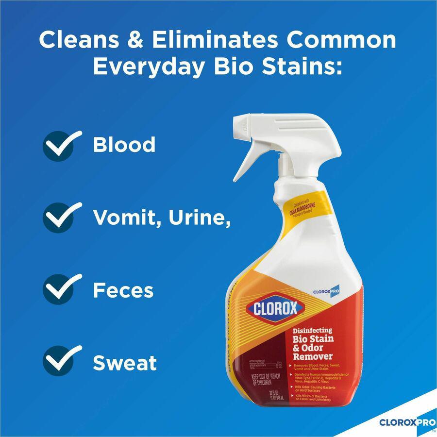 CloroxPro Disinfecting Bio Stain & Odor Remover Refill - 128 fl oz (4 quart) - 1 Each - Bleach-free, Deodorize - Translucent. Picture 5
