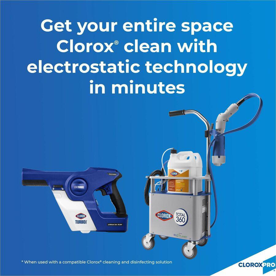 Clorox TurboPro Electrostatic Sprayer - Suitable For Disinfecting, Airport, Hotel, Laundry Room, Daycare, Office, Gym, Locker Room - Electrostatic, Handheld, Disinfectant, Lightweight - 1 Each - Blue. Picture 12