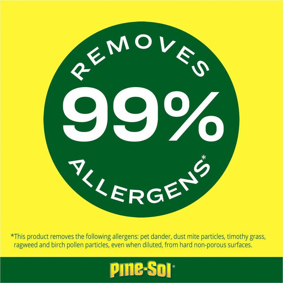 Pine-Sol All Purpose Multi-Surface Cleaner - Concentrate - 28 fl oz (0.9 quart) - Lemon Fresh Scent - 12 / Carton - Deodorize, Long Lasting, Non-sticky, Rinse-free, Disinfectant - Yellow. Picture 17