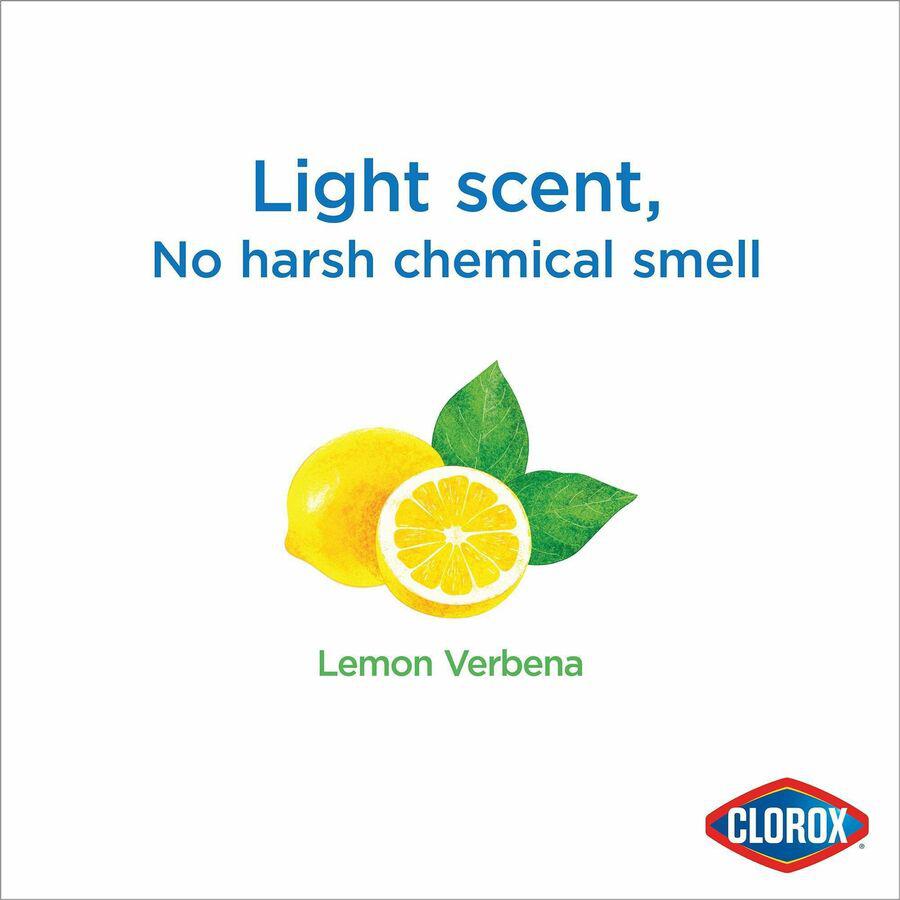 Clorox Multipurpose Paper Towel Wipes - Ready-To-Use Wipe - Lemon Verbena Scent - 75 / Canister - 1 Each - White. Picture 15