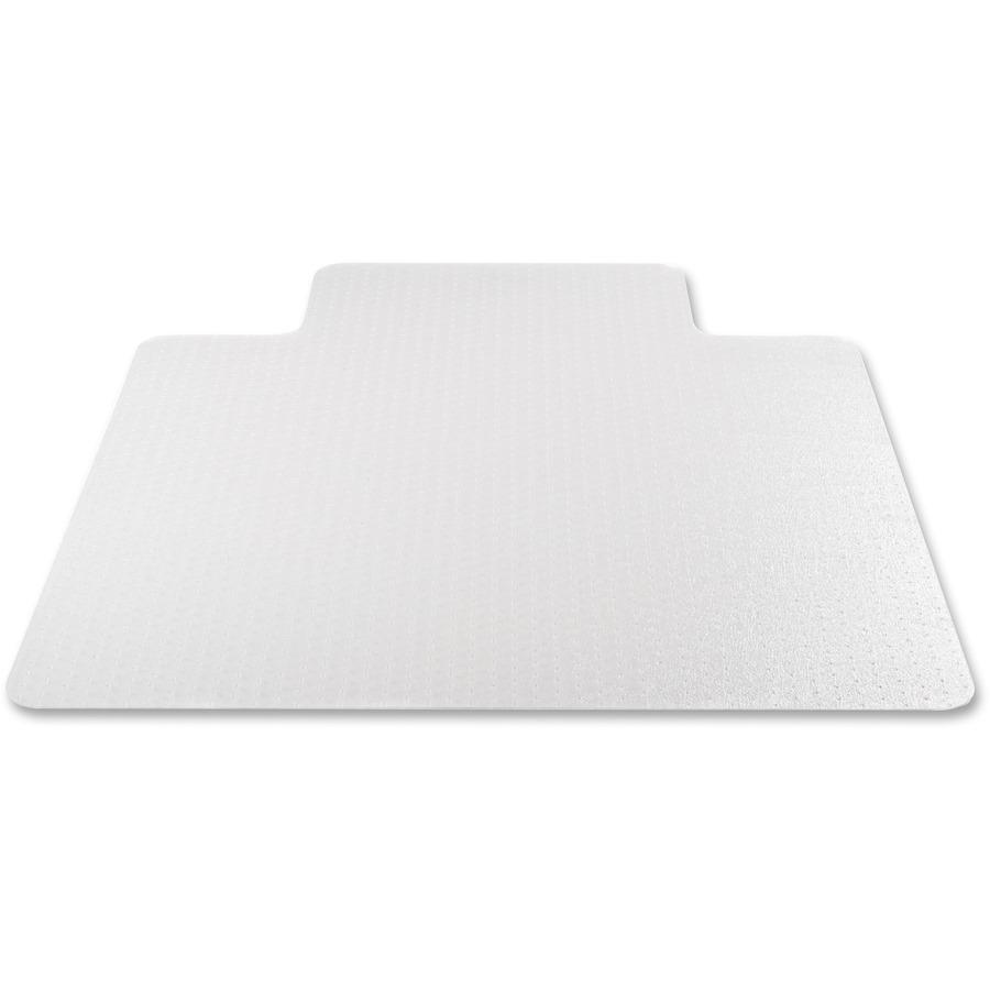 Deflecto EconoMat Chair Mat for Carpet - Carpeted Floor - 48" Length x 36" Width - Lip Size 12" Length x 20" Width - Vinyl - Clear. Picture 4
