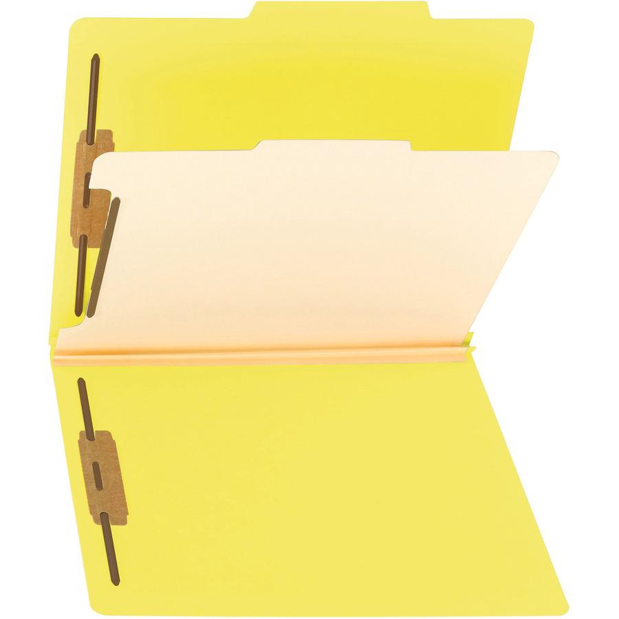 Smead Colored Classification Folders - Letter - 8 1/2" x 11" Sheet Size - 2" Expansion - Prong B Style Fastener - 2" Fastener Capacity for Folder - 2/5 Tab Cut - Right of Center Tab Location - 1 Divid. Picture 4