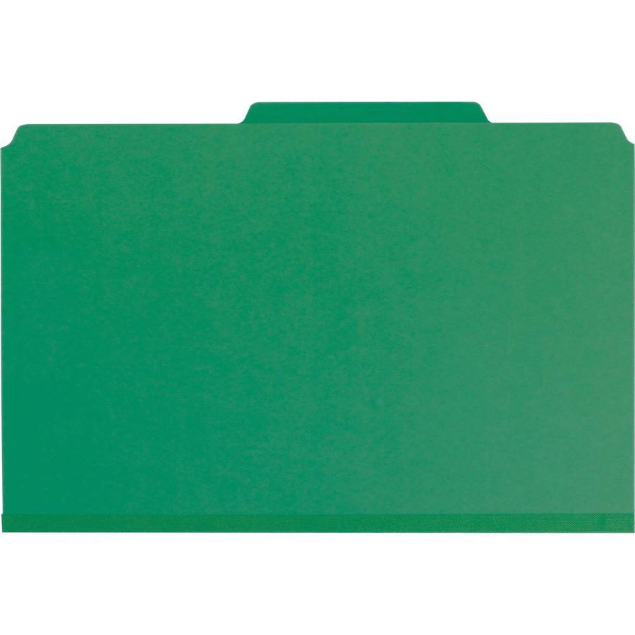 Smead Pocket Divider PressBoard Classification Folders - Legal - 8 1/2" x 14" Sheet Size - 2" Expansion - 2" Fastener Capacity for Folder - 2 Pocket(s) - 2/5 Tab Cut - Right of Center Tab Location - 2. Picture 4