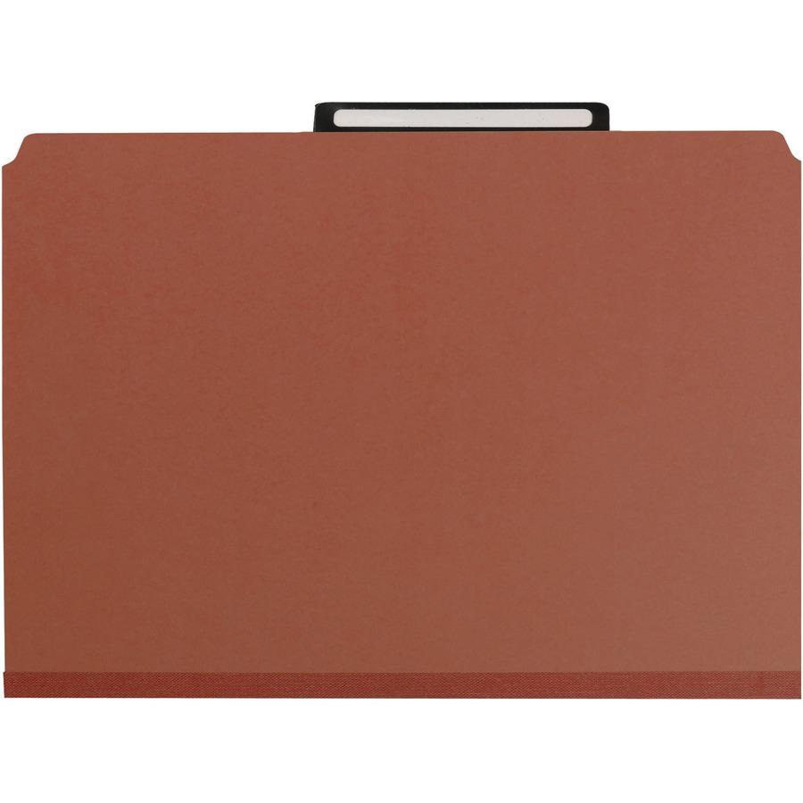Smead SafeSHIELD 1/3 Tab Cut Legal Recycled Classification Folder - 8 1/2" x 14" - 2" Expansion - 2 x 2S Fastener(s) - 2" Fastener Capacity for Folder - Top Tab Location - Right of Center Tab Position. Picture 6