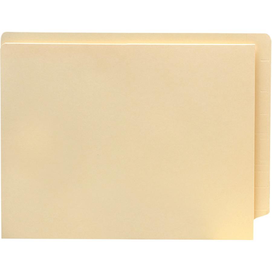 Smead Straight Tab Cut Letter Recycled File Pocket - 8 1/2" x 11" - 1 Pocket(s) - Manila - 10% Recycled - 50 / Box. Picture 5