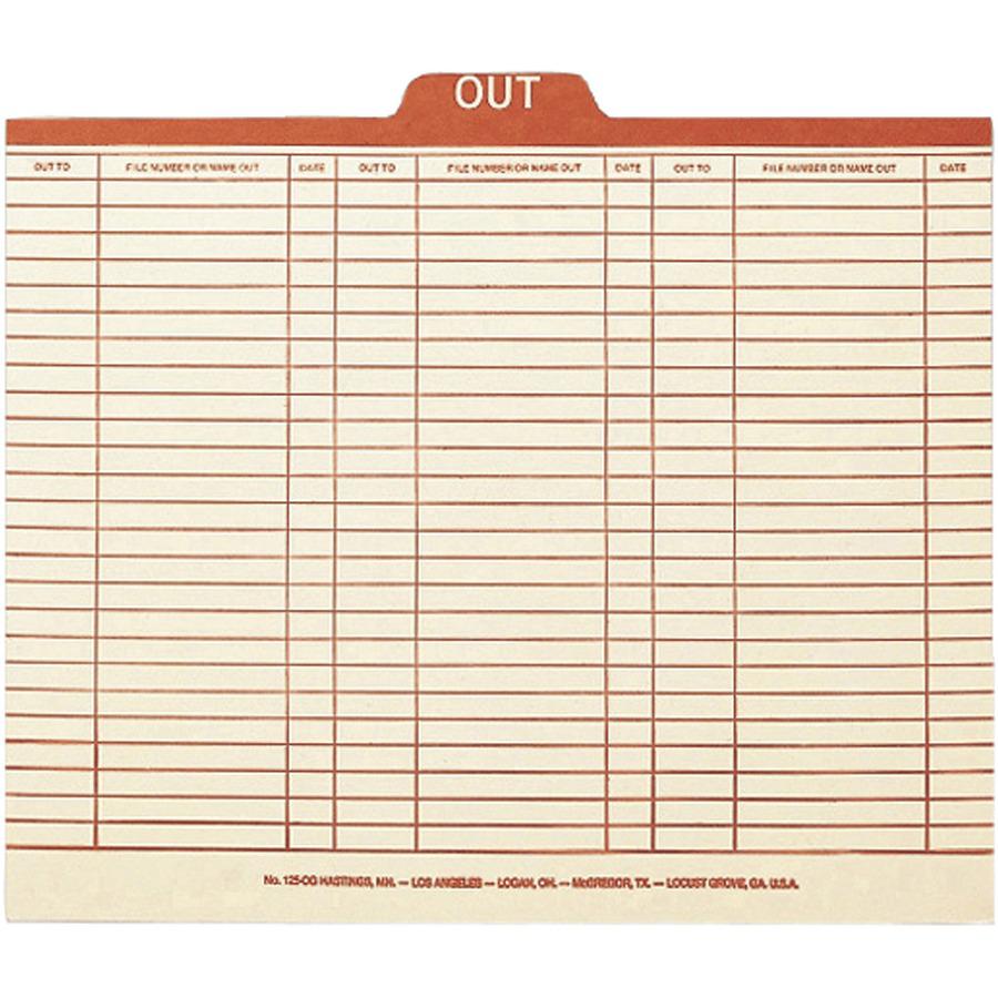 Smead 1/5 Tab Cut Letter Recycled Top Tab File Folder - 8 1/2" x 11" - Center Tab Position - Manila - Manila - 10% Recycled - 100 / Box. Picture 2