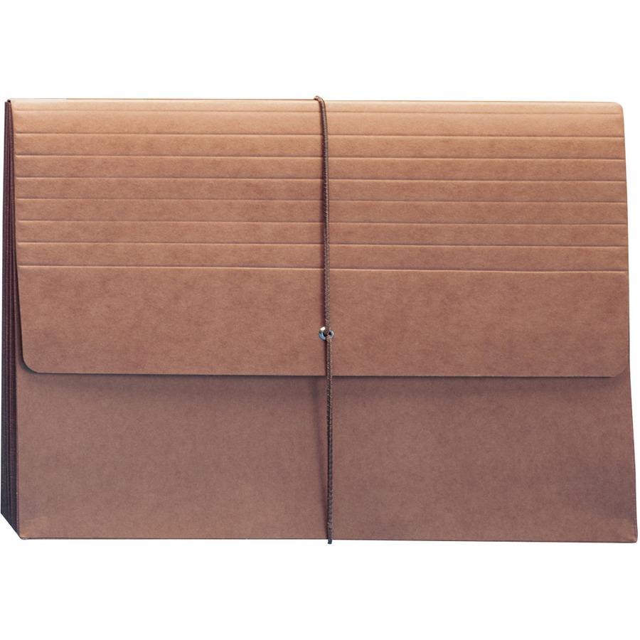 Smead Legal Recycled File Wallet - 8 1/2" x 14" - 5 1/4" Expansion - Redrope - Redrope - 30% Recycled - 10 / Box. Picture 4