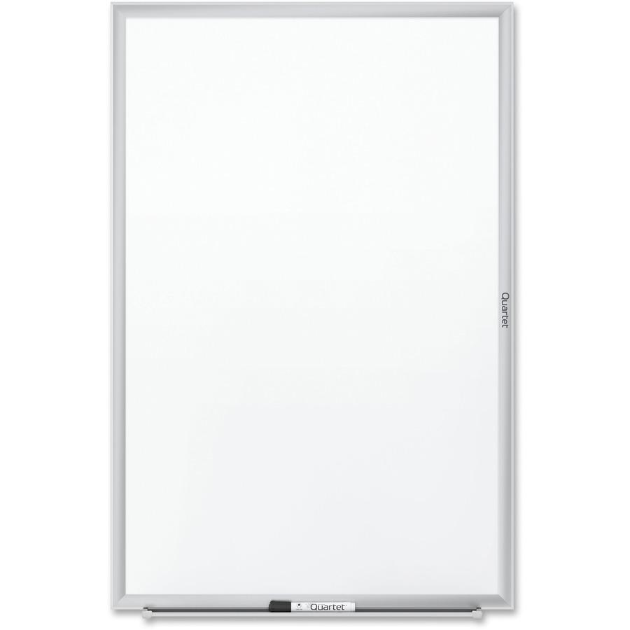 Quartet Classic Whiteboard - 72" (6 ft) Width x 48" (4 ft) Height - White Melamine Surface - Silver Aluminum Frame - Horizontal/Vertical - 1 Each - TAA Compliant. Picture 8