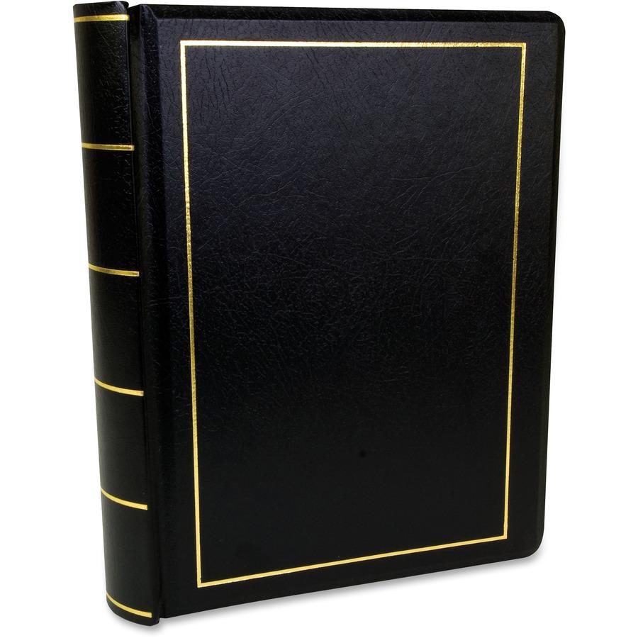 Wilson Jones Minute Book - 125 Sheet(s) - 28 lb - Sewn Bound - Letter - 8.50" x 11" Sheet Size - Black Cover - 1 Each. Picture 2