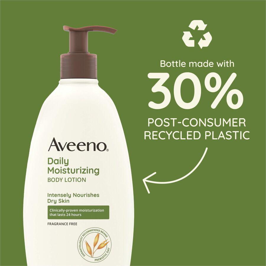 Aveeno&reg; Daily Moisturizing Lotion - Lotion - 12 oz (340.2 g) - Non-fragrance - For Dry, Sensitive Skin - Non-greasy, Non-comedogenic, Hypoallergenic, Absorbs Quickly - 1 Each. Picture 4