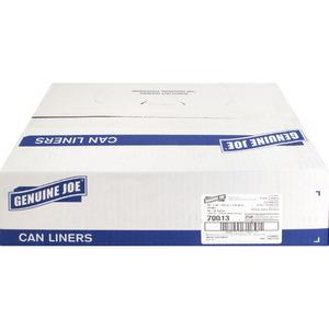 Genuine Joe Economy High-Density Can Liners - Large Size - 45 gal Capacity - 40" Width x 46" Length - 0.39 mil (10 Micron) Thickness - High Density - Translucent - Resin - 250/Carton. Picture 8