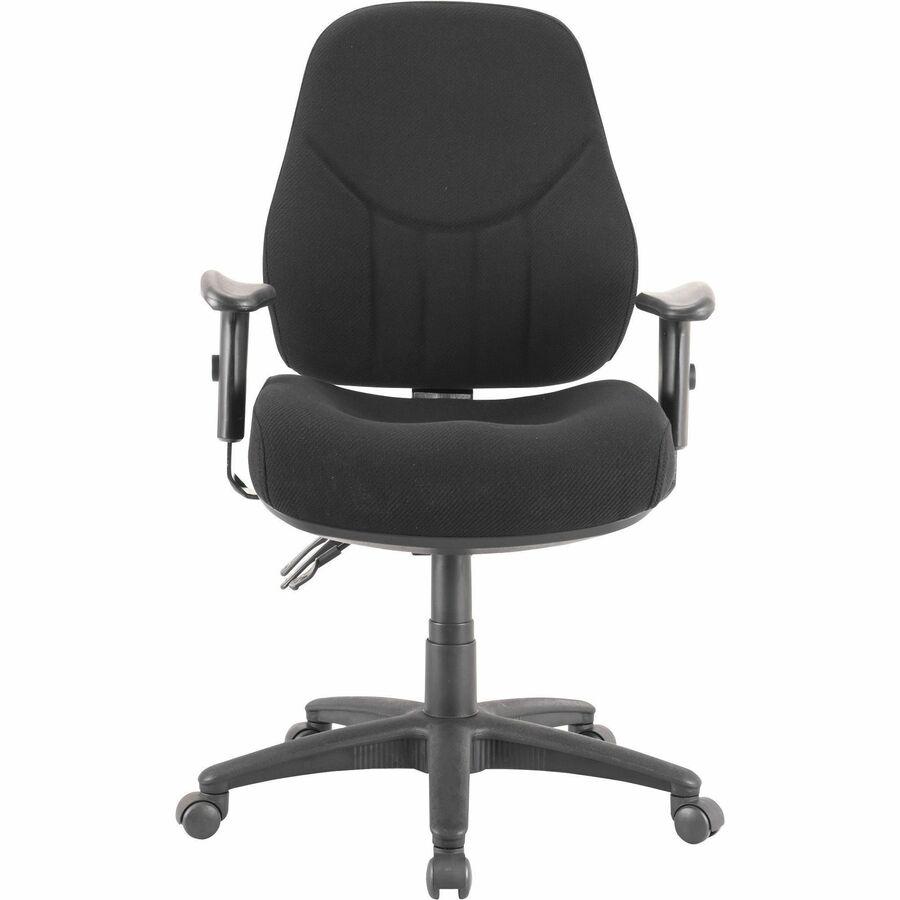 Lorell Bailey High-Back Multi-Task Chair - Black Acrylic Seat - Black Frame - 1 Each. Picture 3
