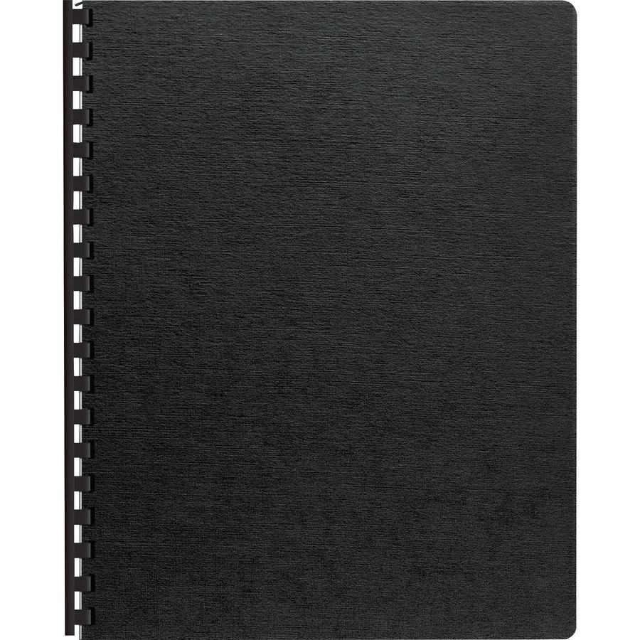Fellowes Expressions&trade; Linen Presentation Covers - Oversize, Black, 200 pack - 11.3" Height x 8.8" Width x 0.1" Depth - 8 3/4" x 11 1/4" Sheet - Black - Linen - 200 / Pack. Picture 4