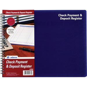Adams Check Payment & Deposit Register - 96 Sheet(s) - 11" x 8.50" Sheet Size - White Sheet(s) - 1 Each. Picture 4
