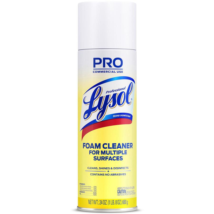 Professional Lysol Disinfectant Foam Cleaner - For Multi Surface - 24 oz (1.50 lb) - Fresh Clean Scent - 12 / Carton - Pleasant Scent, Disinfectant, CFC-free. Picture 3