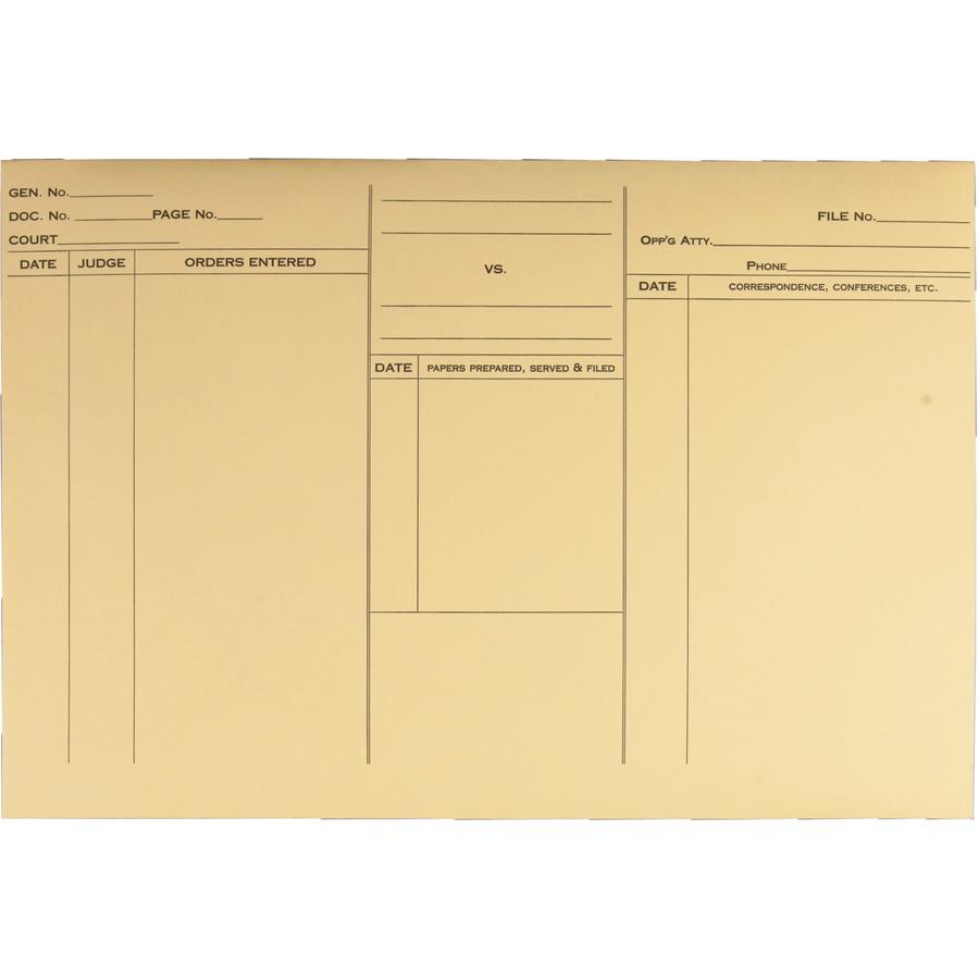 Quality Park Attorney's File Style Fold Flap Envelope - Document - 14 3/4" Width x 10" Length - 100 / Box - Buff. Picture 2