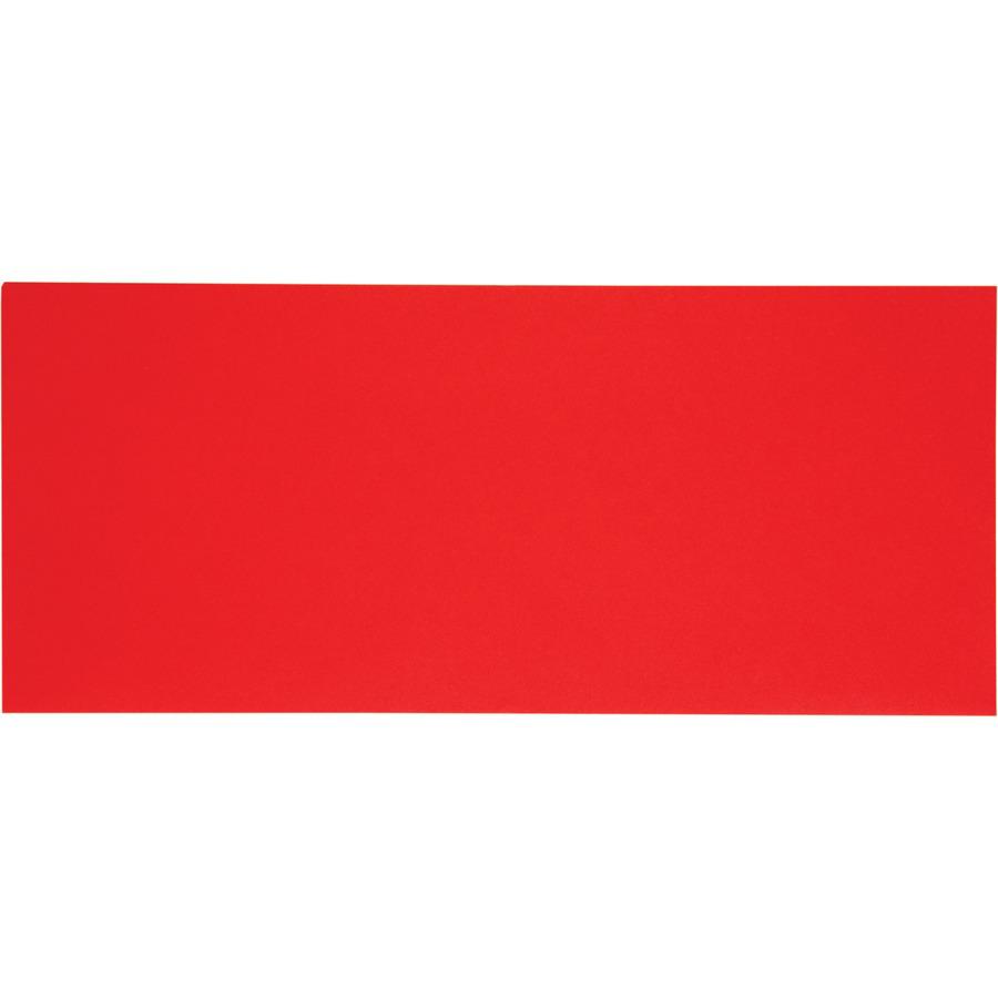 Quality Park No. 10 Bright Red Envelopes - Business - #10 - 4 1/8" Width x 9 1/2" Length - 60 lb - Adhesive - 25 / Pack - Red. Picture 6