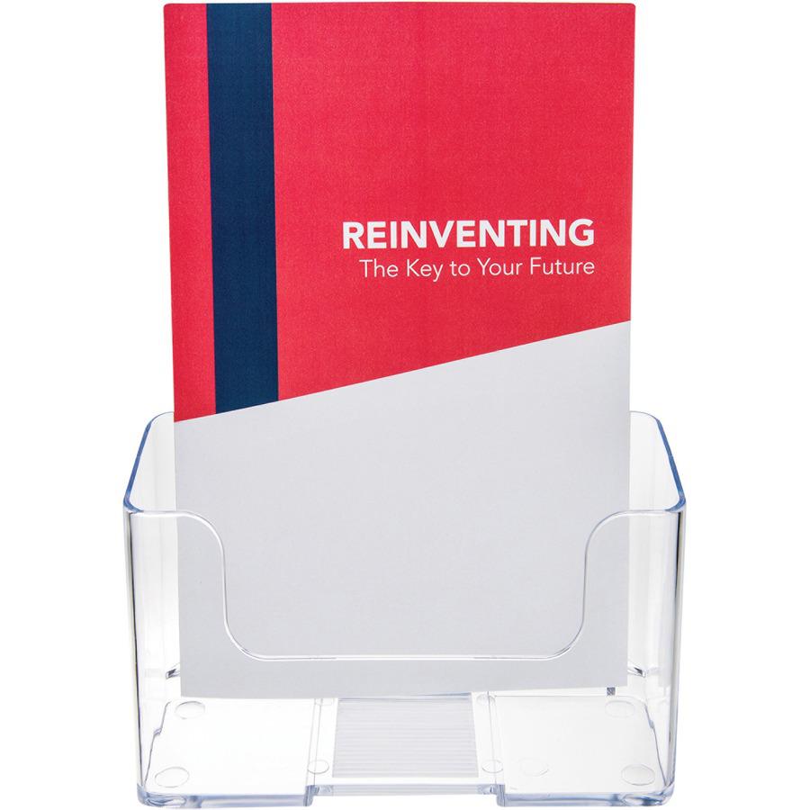 Deflecto Single Compartment DocuHolder - 1 Compartment(s) - 7.8" Height x 6.5" Width x 3.8" DepthDesktop - Booklet Size - Clear - Plastic - 1 Each. Picture 6