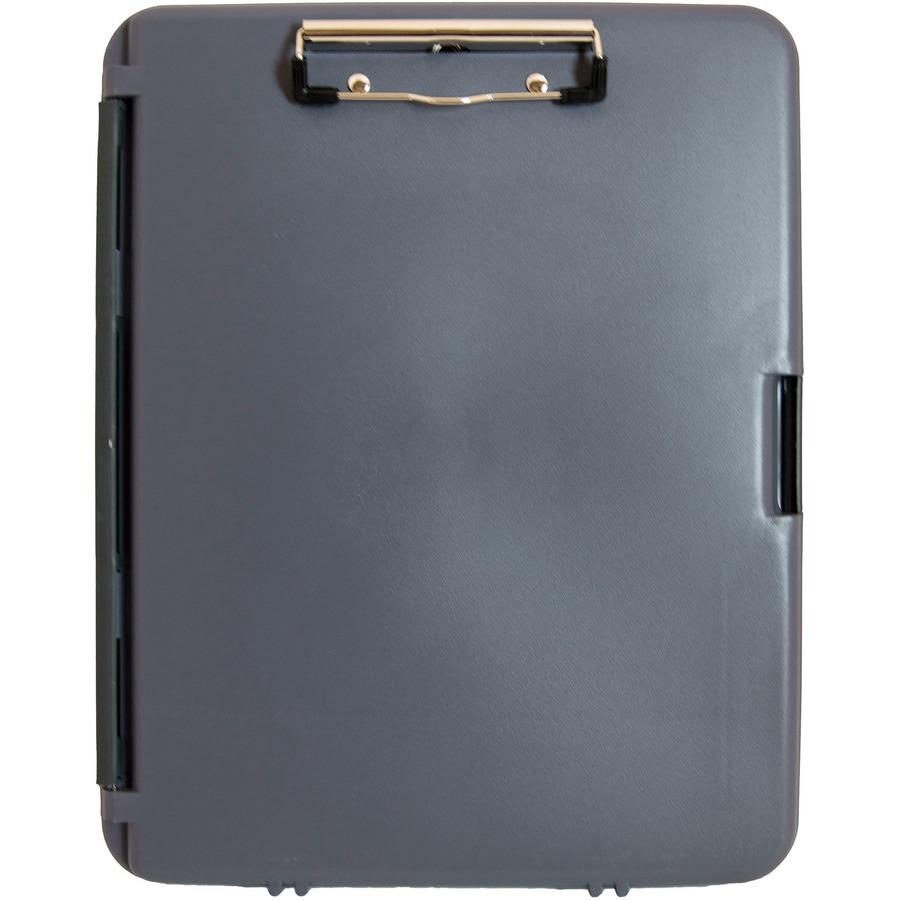 Saunders Workmate Storage Clipboard - 0.50" Clip Capacity - Low-profile - Polypropylene - Gray, Charcoal - 1 Each. Picture 7
