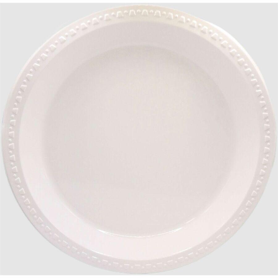 Tablemate Dinnerware Plate - 10.3" Diameter - Plastic Body - 125 / Pack. Picture 5