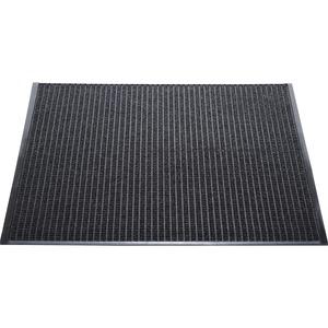 Genuine Joe WaterGuard Indoor/Outdoor Mats - Carpeted Floor, Hard Floor, Indoor, Outdoor - 72" Length x 48" Width - Rubber, Polypropylene - Charcoal Gray. Picture 2