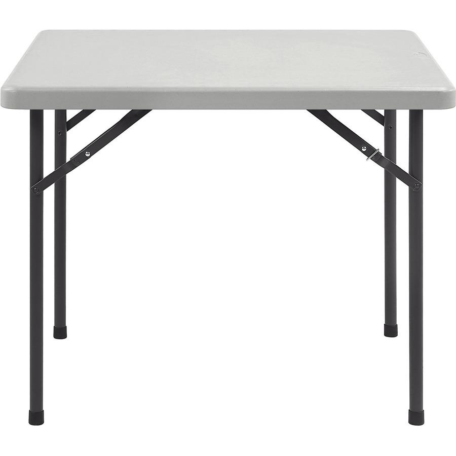 Lorell Banquet Folding Table - Four Leg Base - 29" Height x 36" Width x 36" Depth - Gray, Powder Coated - 1 Each. Picture 5
