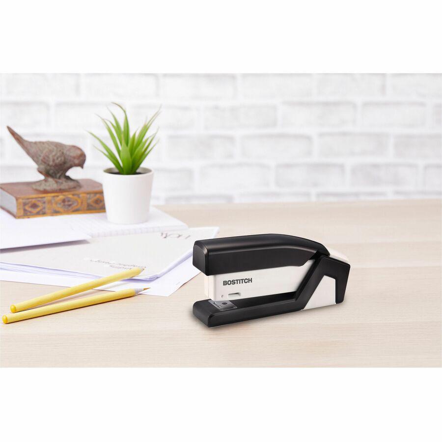 Bostitch InJoy Spring-Powered Antimicrobial Compact Stapler - 20 Sheets Capacity - 105 Staple Capacity - Half Strip - 1/4" Staple Size - 1 Each - Assorted. Picture 4