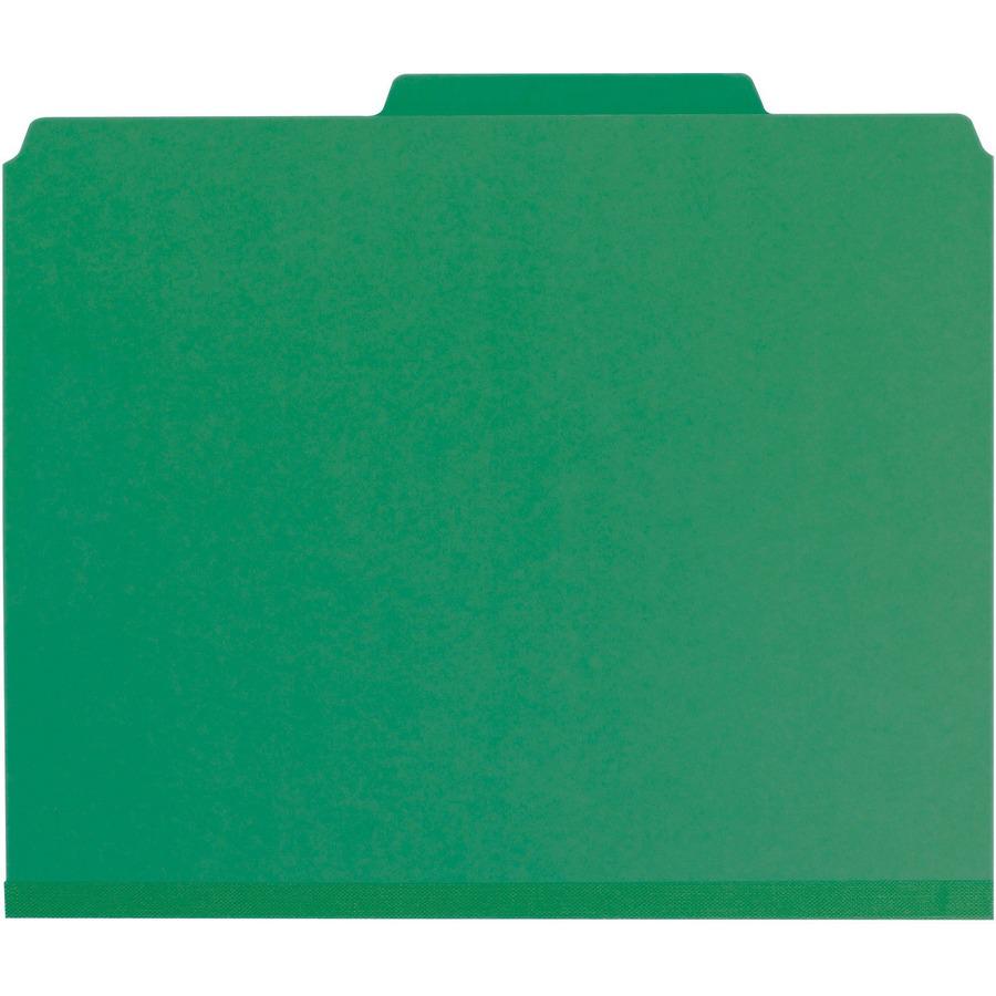 Smead Colored 1/3 Tab Cut Letter Recycled Fastener Folder - 8 1/2" x 11" - 2" Expansion - 2 x 2S Fastener(s) - 2" Fastener Capacity for Folder - Top Tab Location - Assorted Position Tab Position - Pre. Picture 5