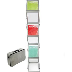 Deflecto Portable Literature Display - 6 Pocket(s) - 59" Height x 10.9" Width x 14.5" Depth - Floor - Collapsible - 1 Each. Picture 2