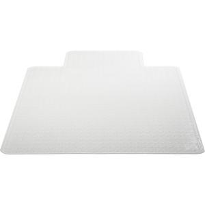 Lorell Standard Lip Low-pile Chairmat - Carpeted Floor - 48" Length x 36" Width x 0.12" Thickness - Lip Size 10" Length x 19" Width - Vinyl - Clear - 1Each. Picture 11