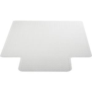 Lorell Wide Lip Low-pile Chairmat - Carpeted Floor - 53" Length x 45" Width x 0.122" Thickness - Lip Size 12" Length x 25" Width - Vinyl - Clear - 1Each. Picture 8