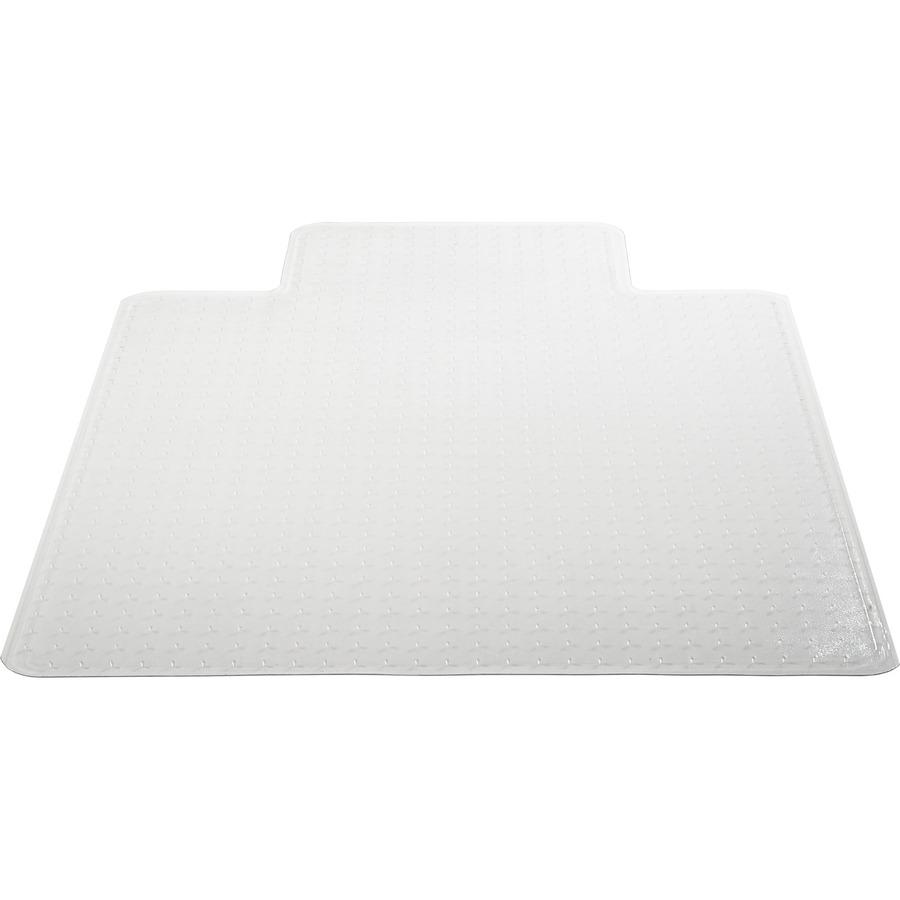 Lorell Wide Lip Low-pile Chairmat - Carpeted Floor - 60" Length x 45" Width x 0.122" Thickness - Lip Size 12" Length x 25" Width - Vinyl - Clear - 1Each. Picture 5