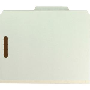 Smead 2/5 Tab Cut Letter Recycled Classification Folder - 8 1/2" x 11" - 2" Expansion - 6 x 2K Fastener(s) - 1" Fastener Capacity, 2" Fastener Capacity - Top Tab Location - Right of Center Tab Positio. Picture 10