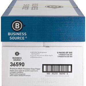 Business Source Premium Multipurpose Copy Paper - 92 Brightness - Ledger/Tabloid - 11" x 17" - 20 lb Basis Weight - 2500 / Carton - Acid-free - White. Picture 6