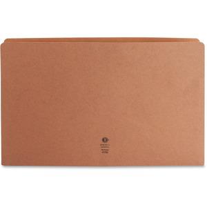 Business Source Legal Recycled File Pocket - 8 1/2" x 14" - 5 1/4" Expansion - Redrope - Redrope - 30% Recycled - 10 / Box. Picture 5