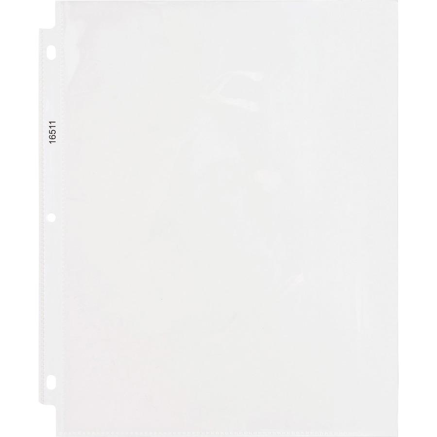 Business Source Sheet Protectors - 5 mil Thickness - For Letter 8 1/2" x 11" Sheet - 3 x Holes - Ring Binder - Top Loading - Rectangular - Clear - Polypropylene - 50 / Box. Picture 4
