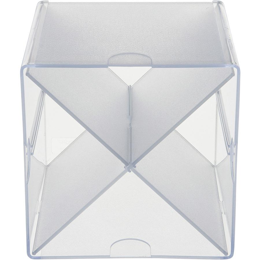 Deflecto Stackable Cube Organizer - 6" Height x 6" Width x 6" Depth - Desktop - Stackable - Plastic - 1 Each. Picture 5