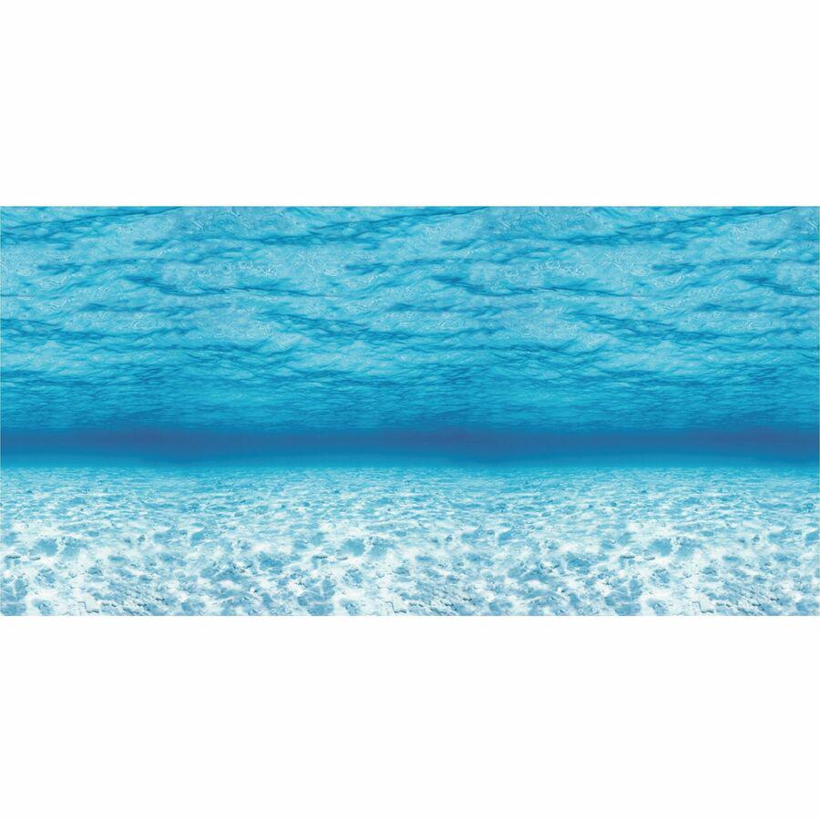 Fadeless Bulletin Board Art Paper - Bulletin Board, Display, Decoration, School, Home, Office Project, Art Project, Craft Project, Table Skirting - 2"Height x 48"Width x 50 ftLength - 1 / Roll - Blue. Picture 4