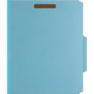 Nature Saver 1/3 Tab Cut Letter Recycled Classification Folder - 8 1/2" x 11" - 2" Fastener Capacity for Folder - Top Tab Location - 1 Divider(s) - Blue - 100% Recycled - 10 / Box. Picture 5