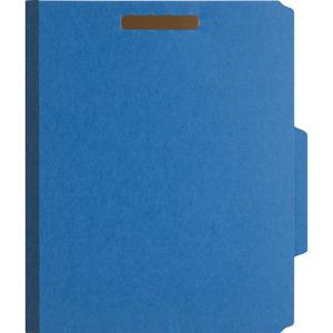 Nature Saver Letter Recycled Classification Folder - 8 1/2" x 11" - 2" Fastener Capacity for Folder - Top Tab Location - 1 Divider(s) - Blue - 100% Recycled - 10 / Box. Picture 4