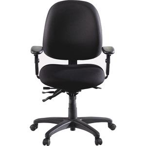 Lorell High Performance Task Chair - Black Seat - Black Back - Metal Frame - 5-star Base - 1 Each. Picture 3