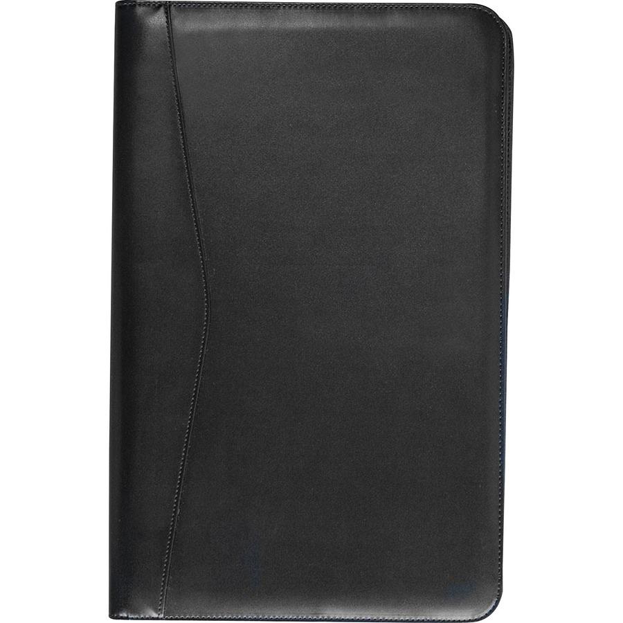 Dacasso Deluxe Legal Portfolio - 8 1/2" x 14" - Leather, Top Grain Leather - Black - 1 Each. Picture 6
