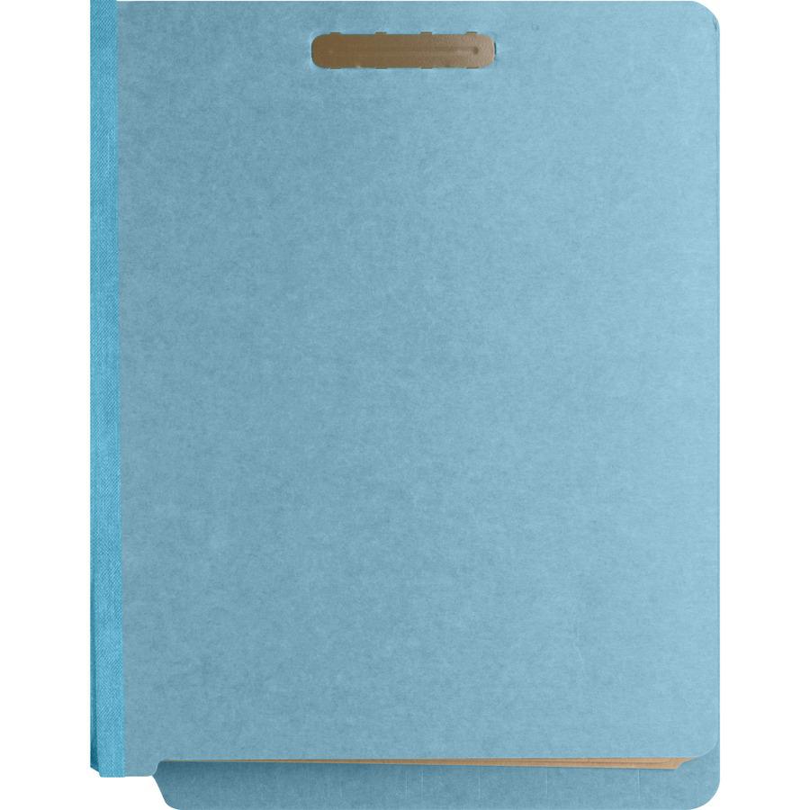 Nature Saver Letter Recycled Classification Folder - 8 1/2" x 11" - End Tab Location - 2 Divider(s) - Fiberboard - Blue - 100% Recycled - 10 / Box. Picture 9