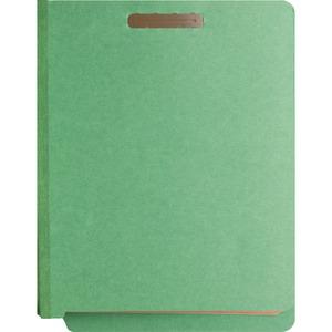 Nature Saver Letter Recycled Classification Folder - 8 1/2" x 11" - End Tab Location - 2 Divider(s) - Fiberboard - Green - 100% Recycled - 10 / Box. Picture 3