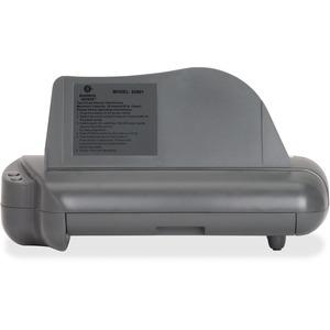 Business Source Electric Adjustable 3-hole Punch - 3 Punch Head(s) - 30 Sheet of 20lb Paper - 1/4" Punch Size - 17.8" x 5.3" x 8.3" - Gray. Picture 10
